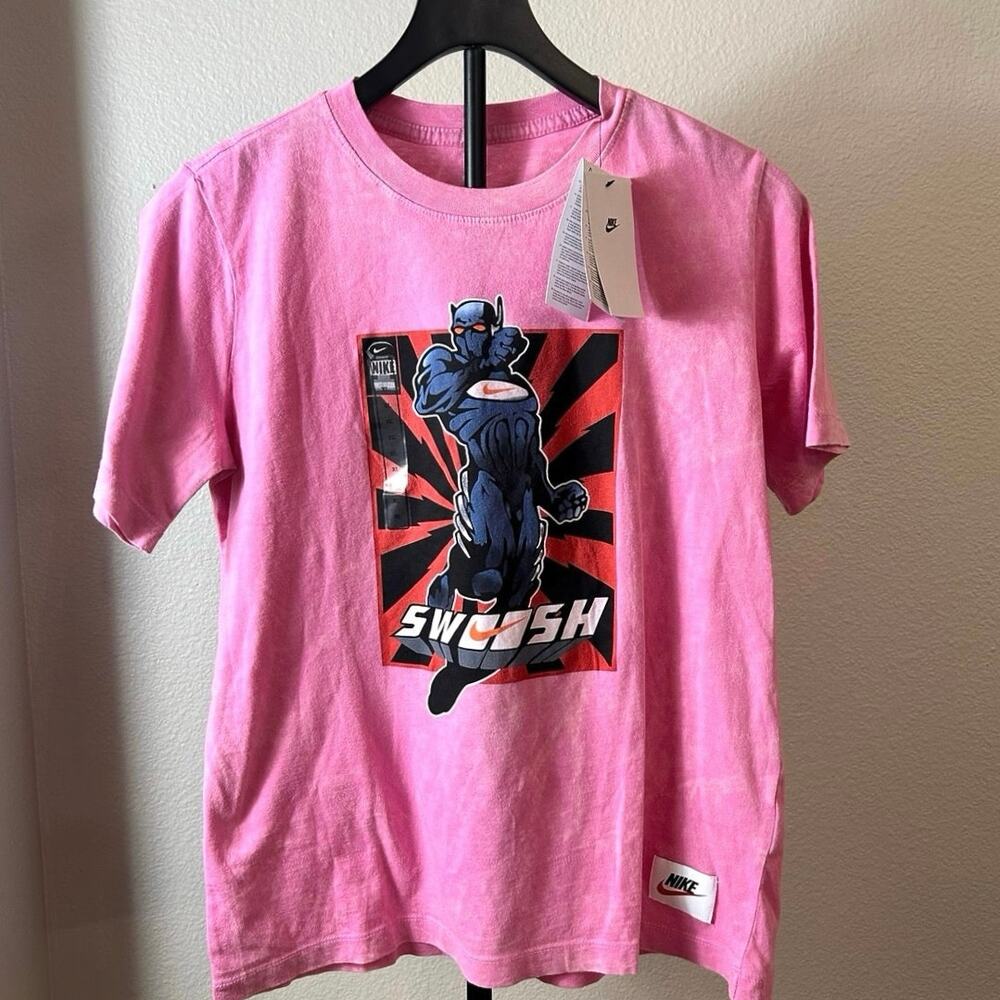 Nike Boys XL 18/20 Pink Swoosh Graphic T Shirt NWT